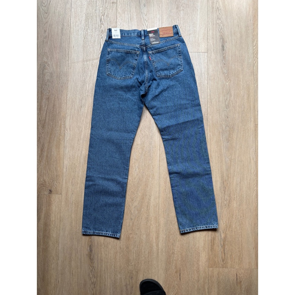 Levis 501 Original High Rise Straight Leg Jeans Medium Wash 27x30 New - Picture 5 of 10